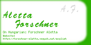 aletta forschner business card